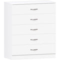 Une touche de caractere, buffet avec tiroirs, aux accents metalliques dans un ton blanc et bois naturel