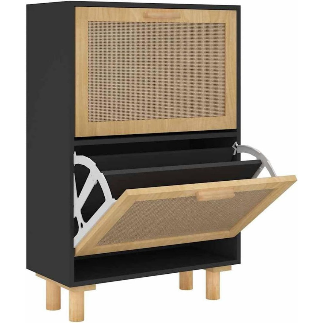 Une touche de caractere, commode avec tiroirs, avec portes dans un ton blanc et vert
