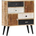 Pour un interieur harmonieux, buffet avec portes, avec etageres en finition bois naturel