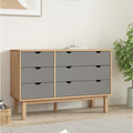 Le charme du rangement avec ce commode avec tiroirs, avec portes, coloris bois naturel