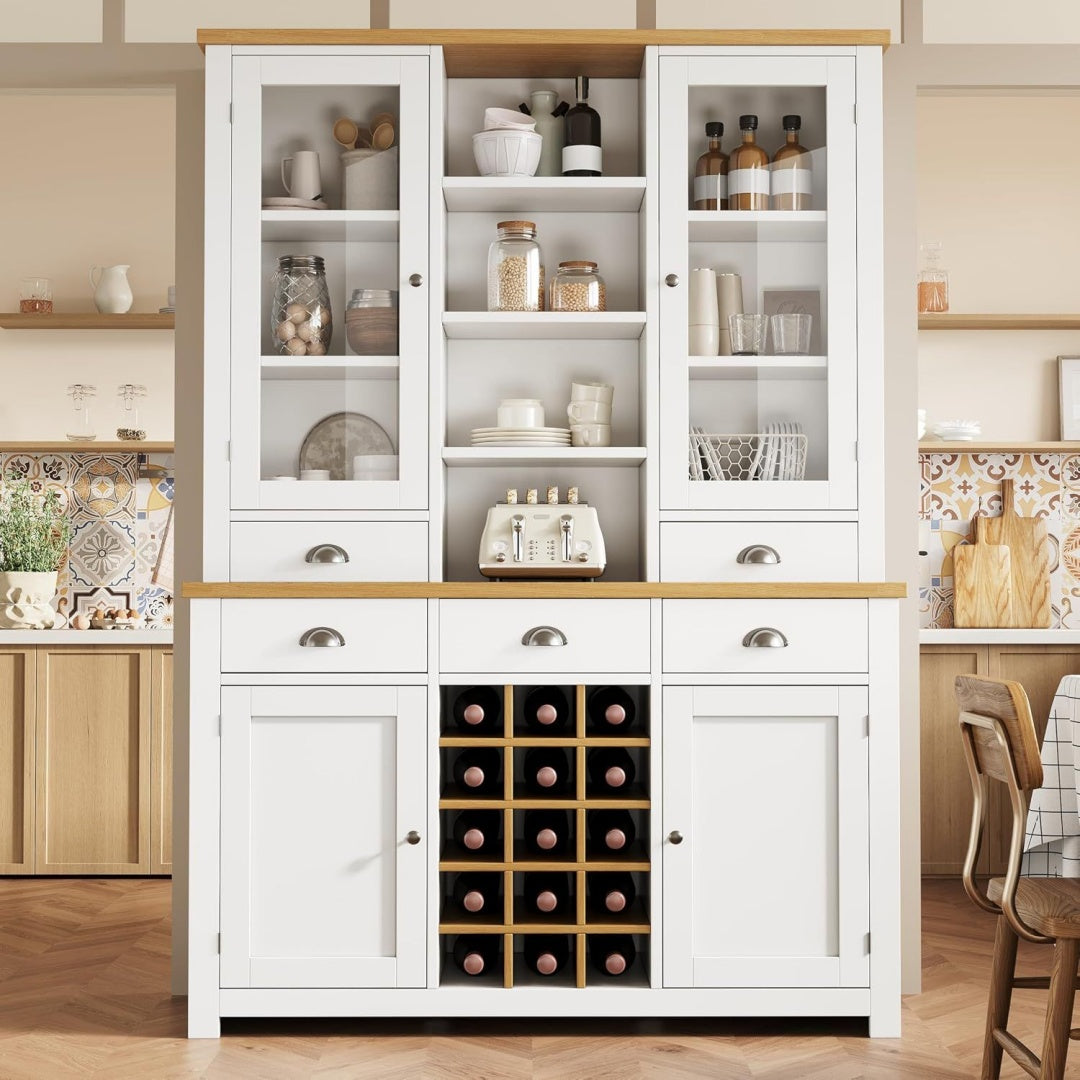 Pour un interieur harmonieux, buffet avec portes, aux lignes contemporaines en finition noir et vert