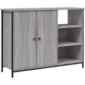 Une touche de caractere, buffet a l'aspect bois dans un ton gris et bois naturel