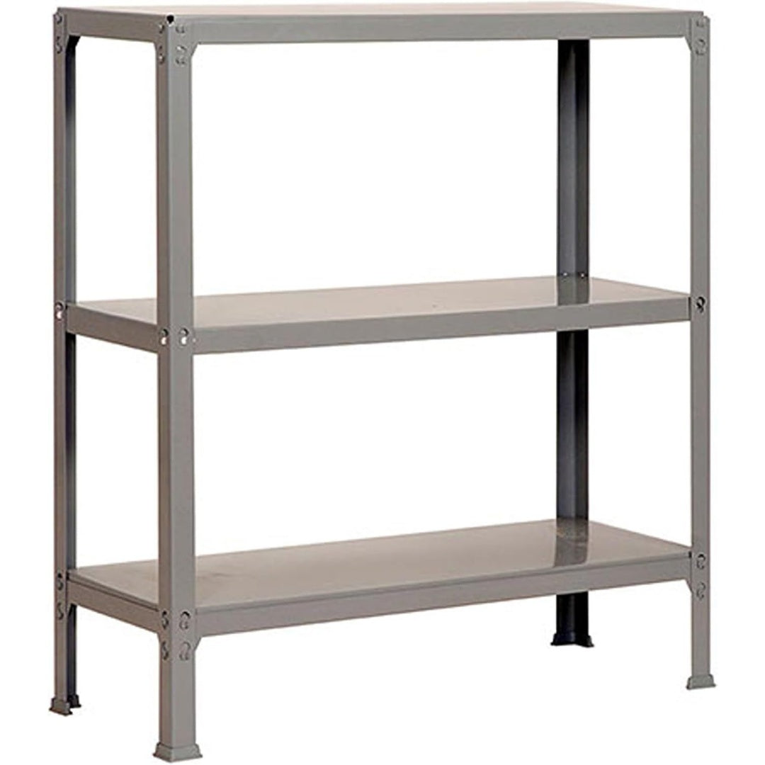 Une silhouette equilibree pour ce buffet aux accents metalliques, a l'aspect bois, teinte bois naturel