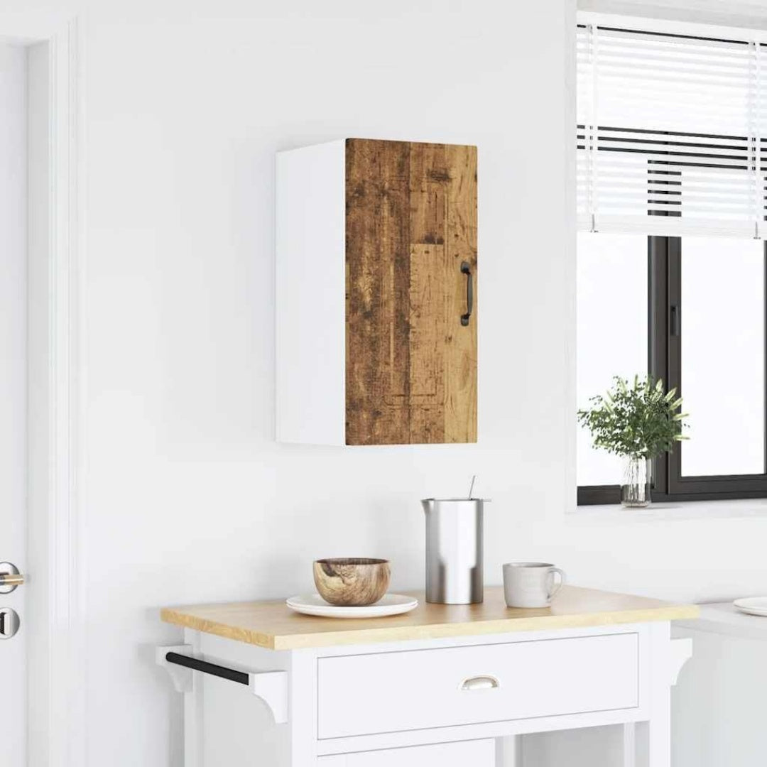Un espace mieux organise grace a ce buffet avec portes, a l'aspect bois, finition bois naturel