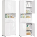 Une touche de caractere, buffet avec portes, a l'aspect bois dans un ton gris et naturel