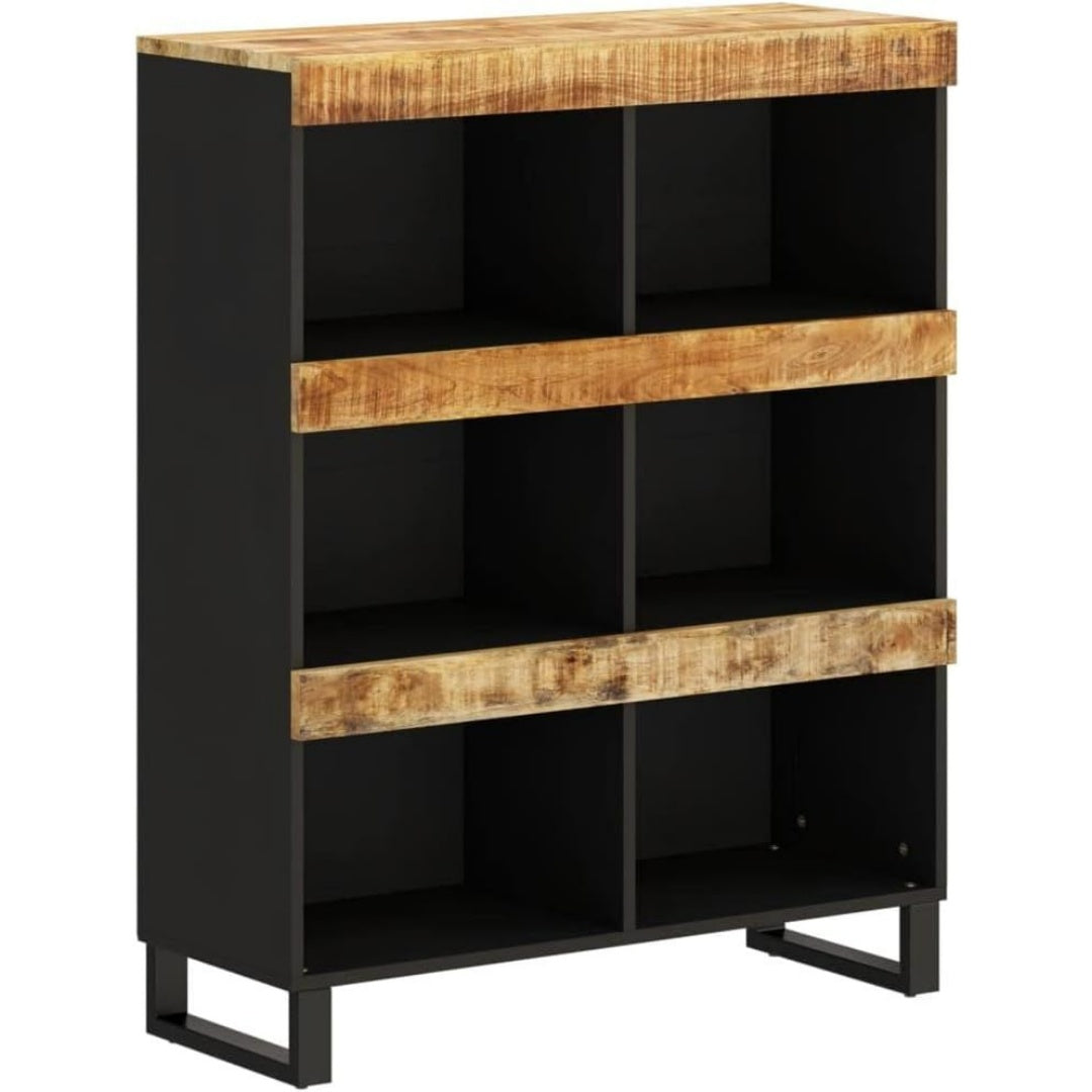 Un espace mieux organise grace a ce meuble de rangement avec portes, a l'aspect bois, finition bois naturel