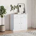 Le charme du rangement avec ce commode avec tiroirs, avec portes, coloris blanc
