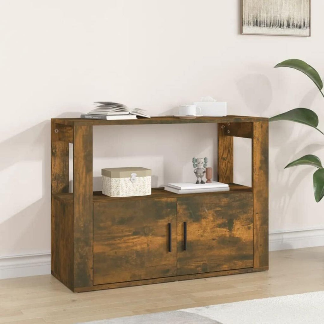 Pour un interieur harmonieux, buffet avec tiroirs, avec portes en finition blanc et vert