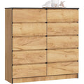 Pour un interieur harmonieux, commode avec portes, avec etageres en finition bois naturel