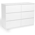 Un espace mieux organise grace a ce buffet avec tiroirs, avec portes, finition blanc