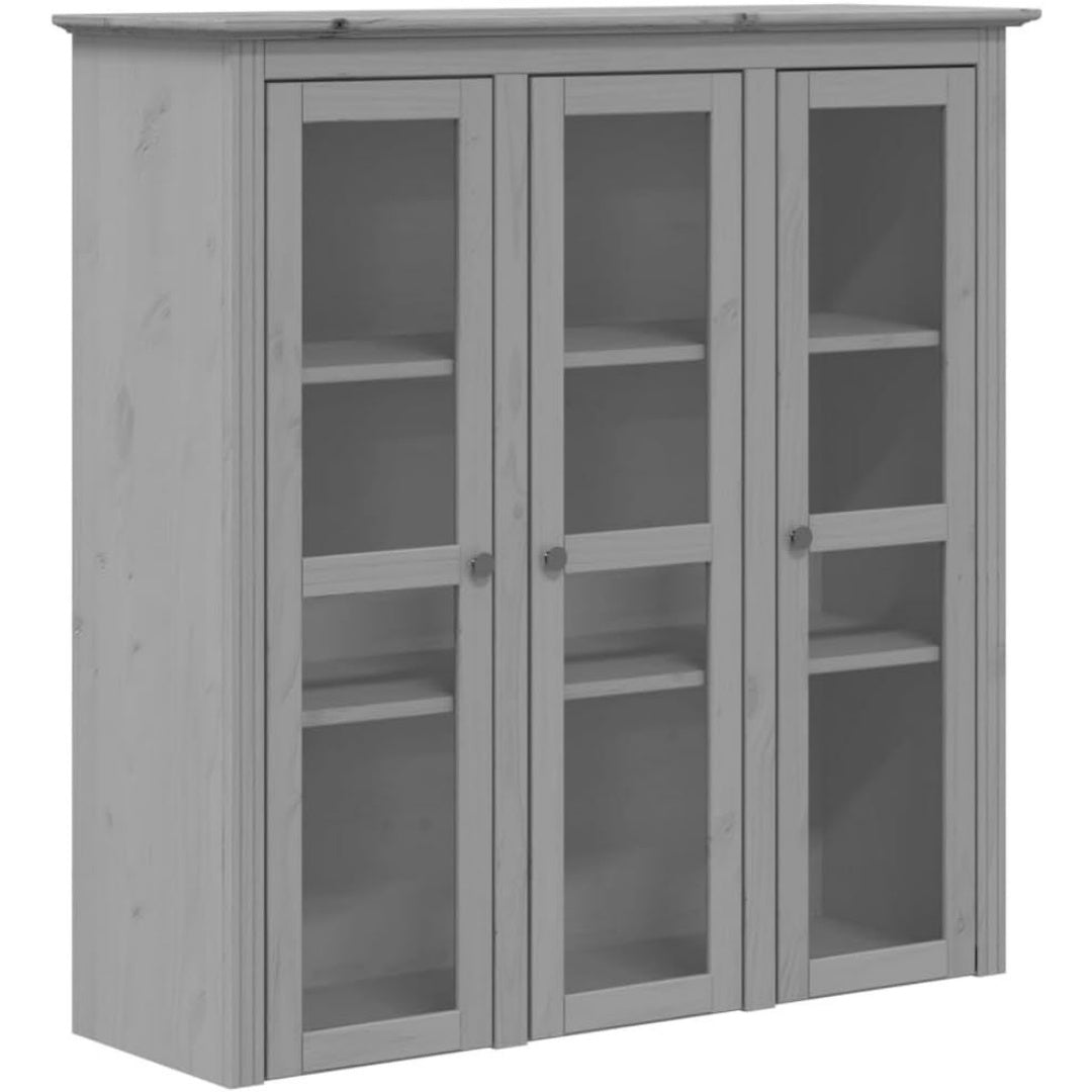 Un espace mieux organise grace a ce buffet avec tiroirs, avec portes, finition marron et naturel