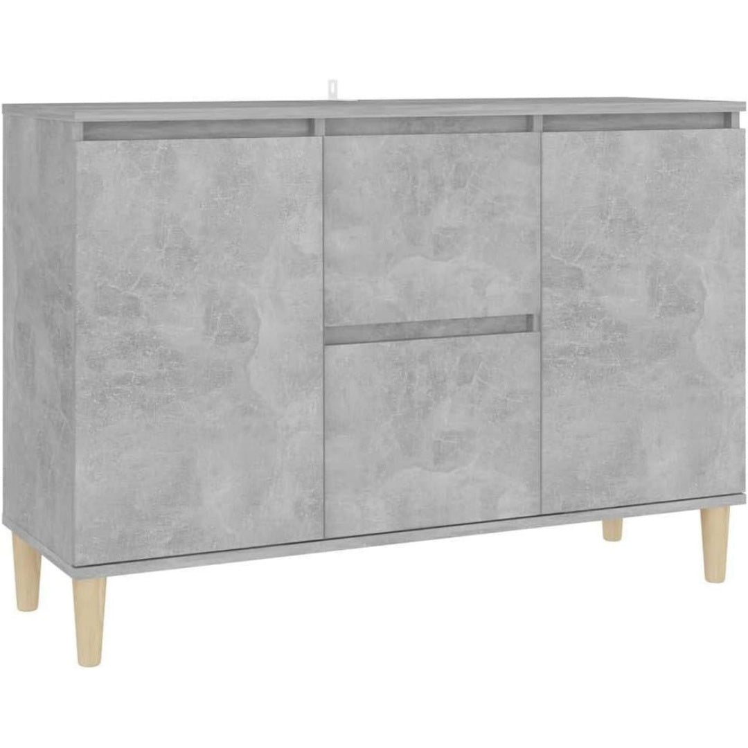 Une touche de caractere, buffet avec portes, a l'aspect bois dans un ton marron et naturel